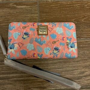 Dooney & Bourke Aulani Stitch Coral Wallet